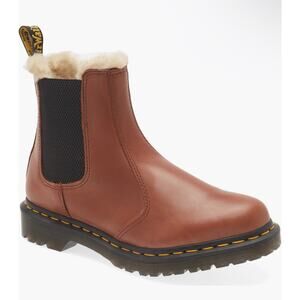 Dr. Martens 2976 Leonore Faux-fur Lined Leather Chelsea Boot